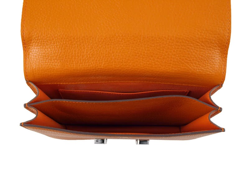 Hermes Constance 23 Single Shoulder Bag Togo Leather Orange 9