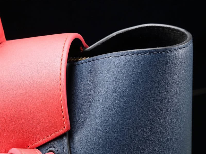 Celine Mini Belt Bag Smooth Calfskin Night Blue With Indian Red 8