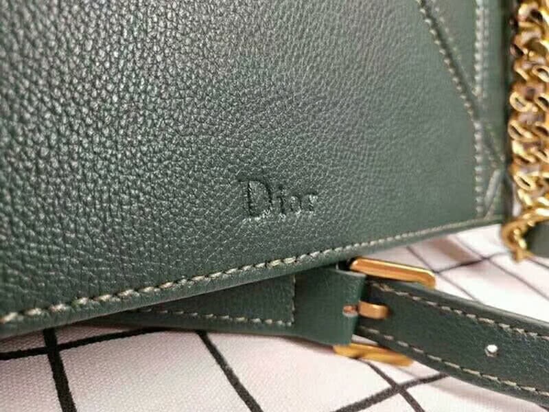 Dior Diorama Calfskin Aged Gold Hardware Bag Green d17712 6