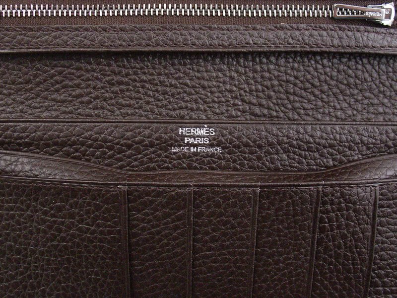 Hermes Bearn Japonaise Bi-Fold Wallet Dark Chocolate 8