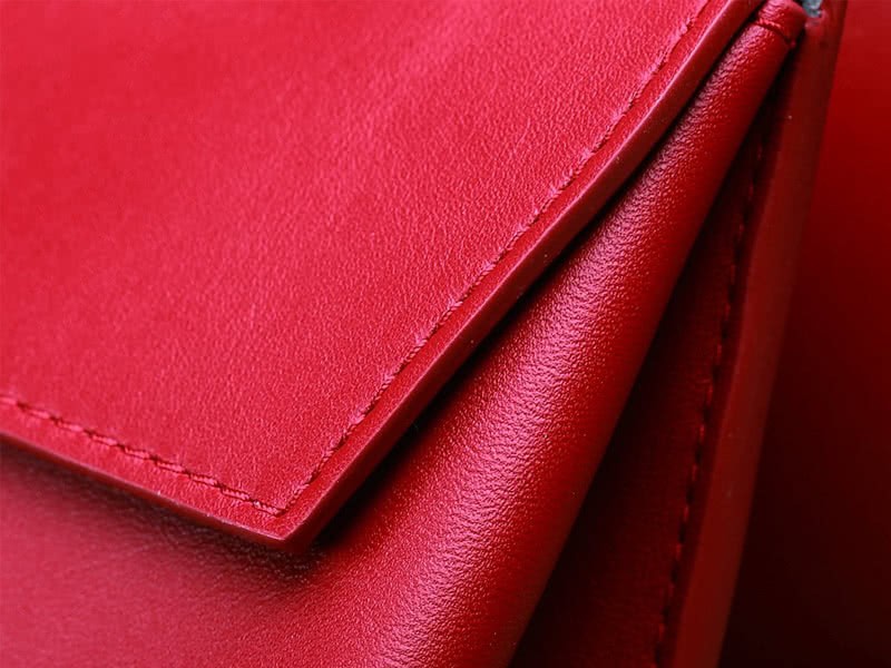 Celine Tie Nano Top Handle Bag Leather Red 15