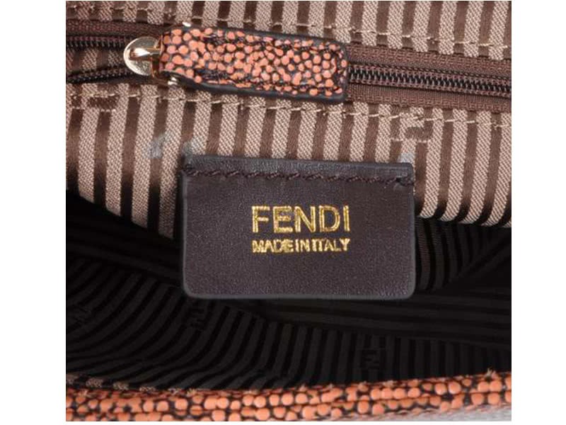 Fendi Chameleon Shoulder Bag Coffee 10