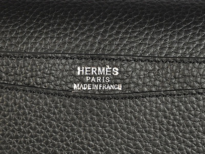 Hermes Pilot Envelope Clutch Black With Silver Hardware 11