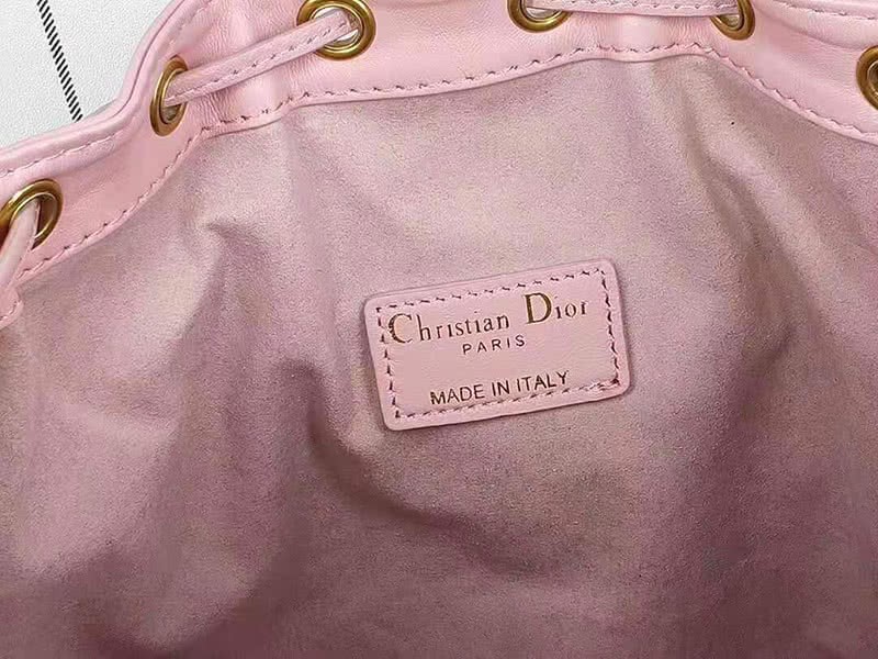 Dior Miss Dior Lambskin Bucket Bag Pink 8