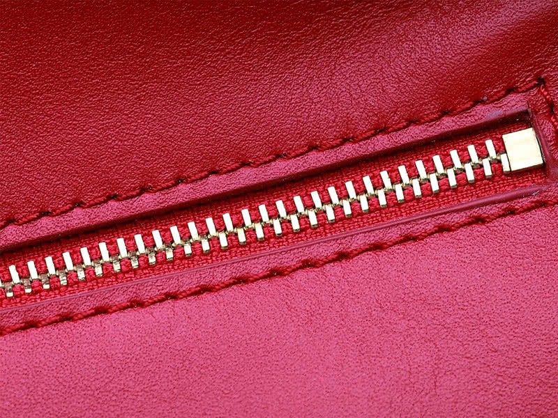 Celine Tie Nano Top Handle Bag Leather Red 20