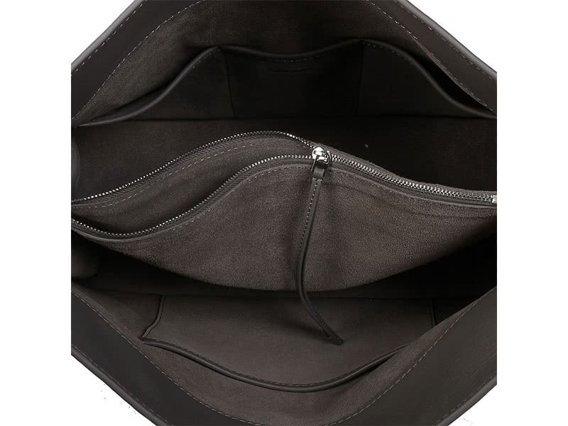 Celine Calf Leather Shoulder Bag Grey 10
