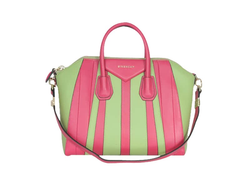 Givenchy Large Antigona Bag Bi-Color Hot Pink Green 1