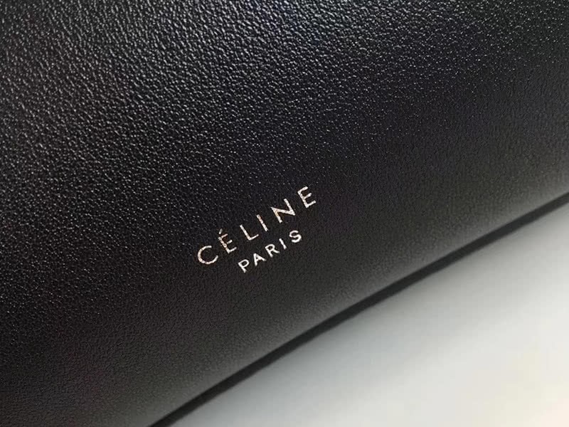 Celine Small Big Bag With Long Strap In Supple Grained Calfskin Black 8