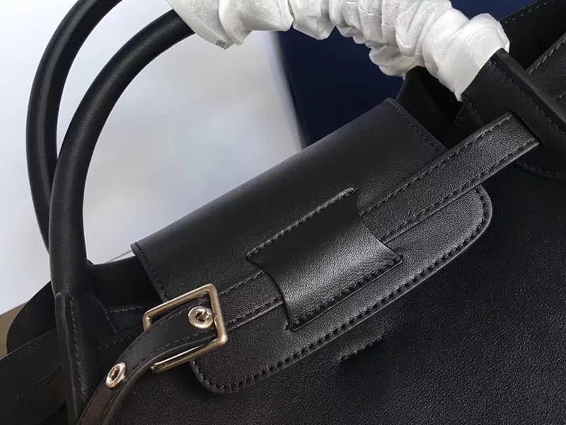 Celine Small Big Bag With Long Strap In Supple Grained Calfskin Black 9