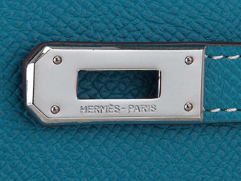 Hermes Epsom Original Calfskin Kelly Long Wallet Medium Blue 4