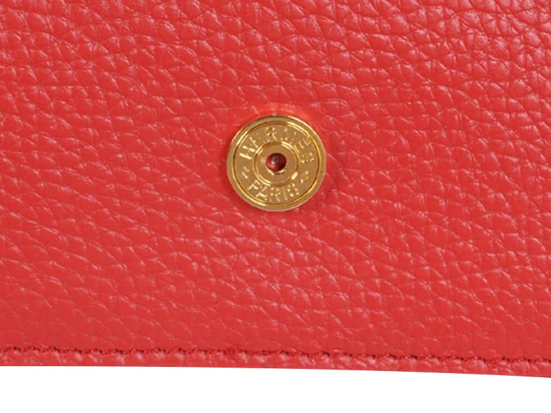 Hermes Pilot Envelope Clutch Red With Gold Hardware 12
