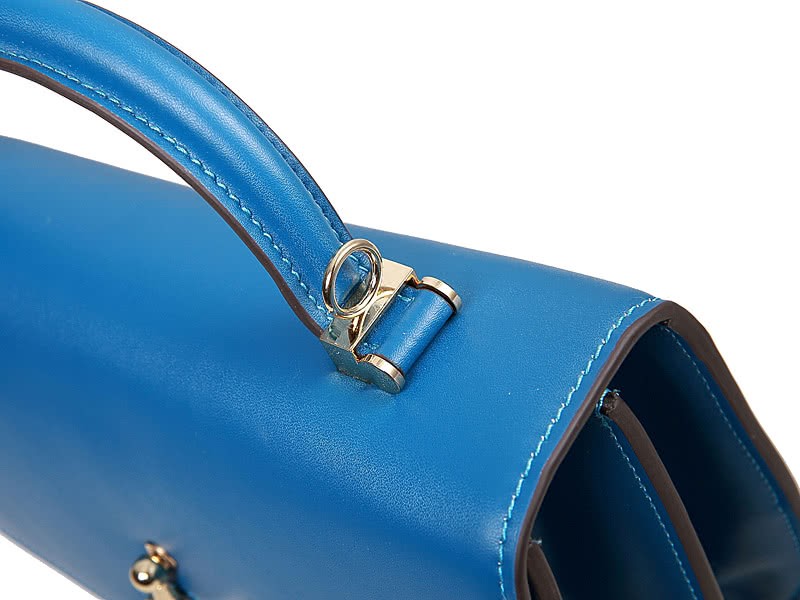 Hermes Stirrup Shoulder Bag Sky-Blue 7