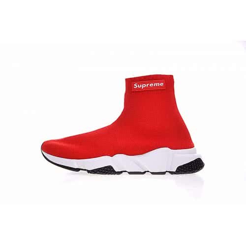 Mens Balenciaga Speed Trainers Red White Black Sneakers Sale 1