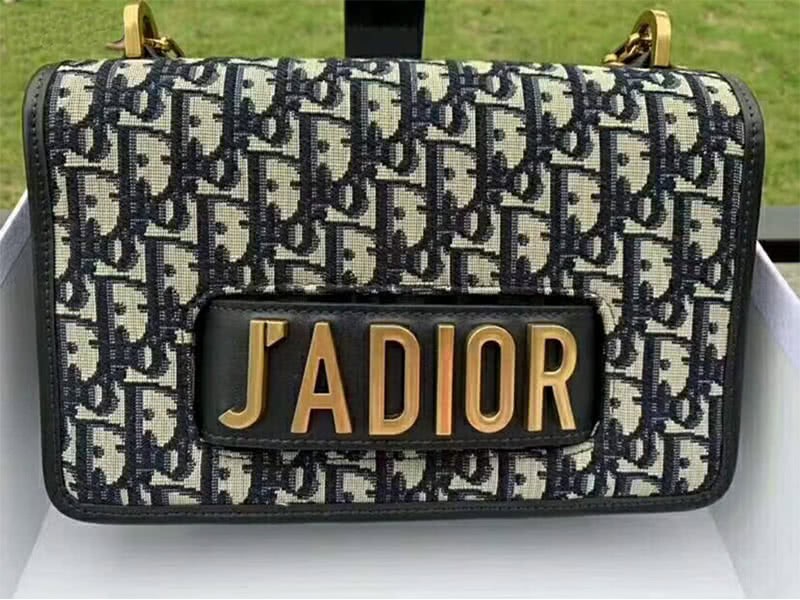 Dior J'Adior Flap Canvas Gold Hardware Black d1005030 1