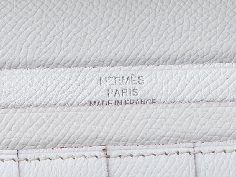 Hermes Epsom Original Calfskin Bearn Japonaise Bi-Fold Wallet White 5