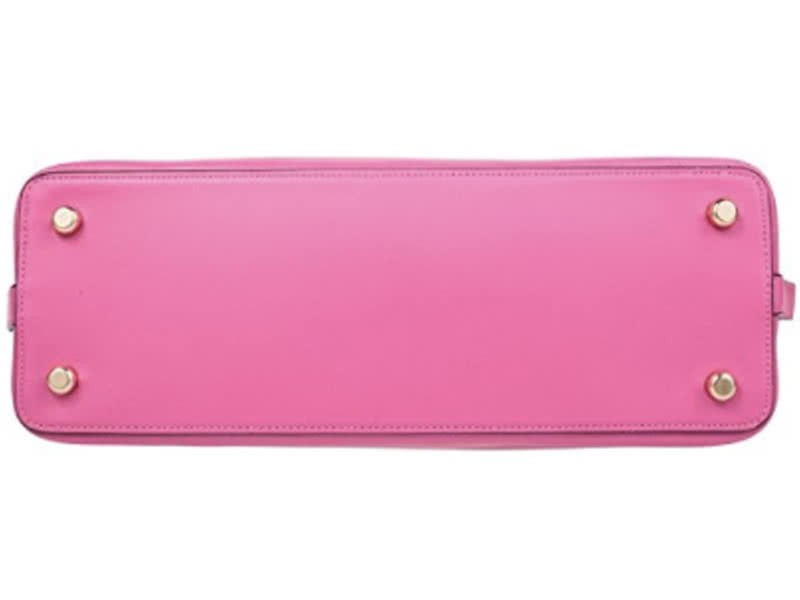 Coach Signature Sierra Satchel Crossbody Bag Hot Pink Choco 5