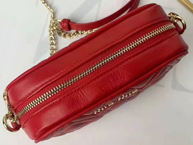Miu Miu Calfskin Leather Belt Bag Red 7