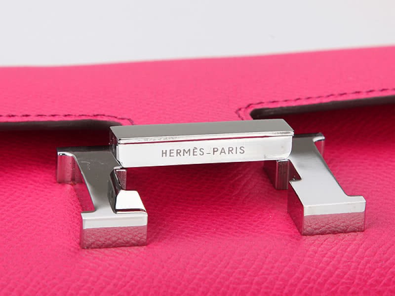 Hermes Epsom Original Calfskin Constance Long Wallet Hot Pink 3
