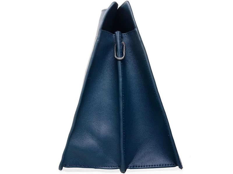 Celine Calf Leather Shoulder Bag Dark Blue 3