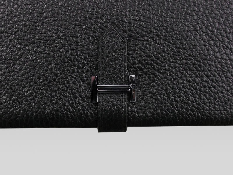 Hermes Bearn Japonaise Bi-Fold Wallet Black 4