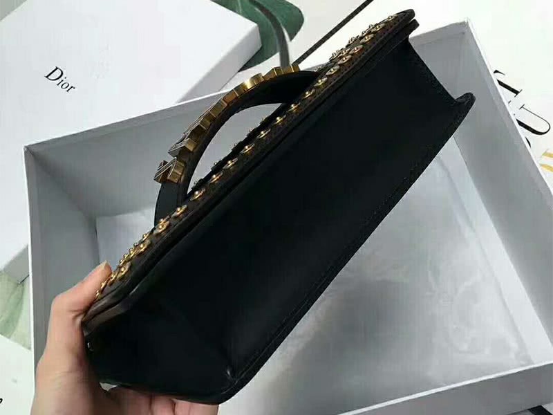 Dior J'Adior Gold Studded Flap Mini Chain Bag Black dstud01 5
