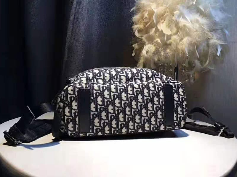 Dior Oblique With Christian Logo Backpack Black 7