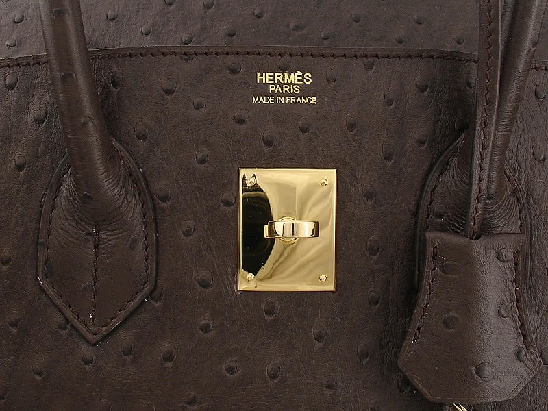 Hermes Birkin 35 Cm Ostrich Chocolate 12