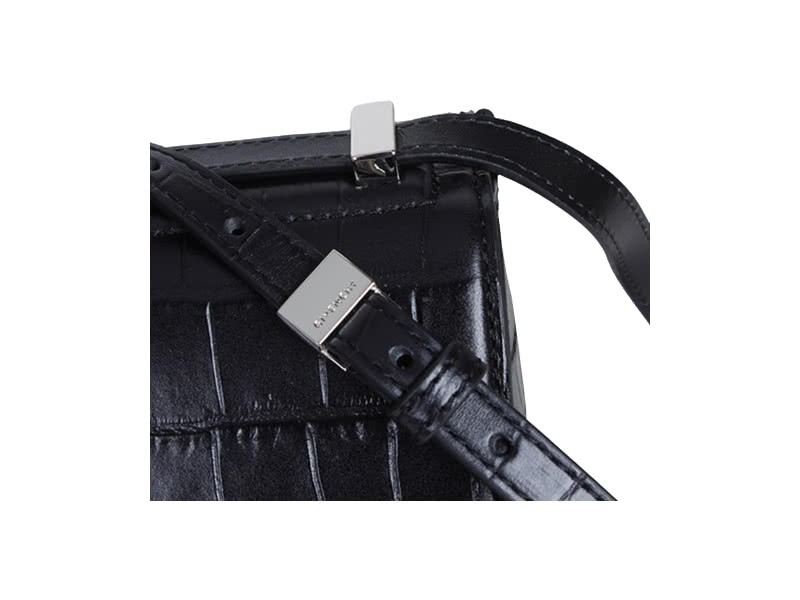 Givenchy Mini Pandora Box Bag Croc Leather Black 6