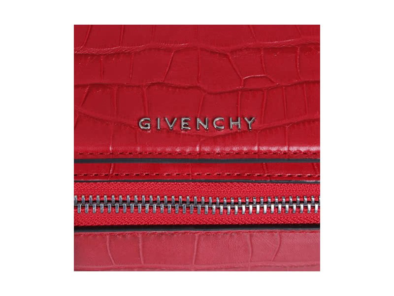 Givenchy Mini Pandora Box Bag Croc Leather Red 5