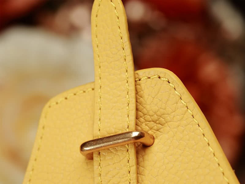 Celine Tie Nano Top Handle Bag Leather Yellow 14