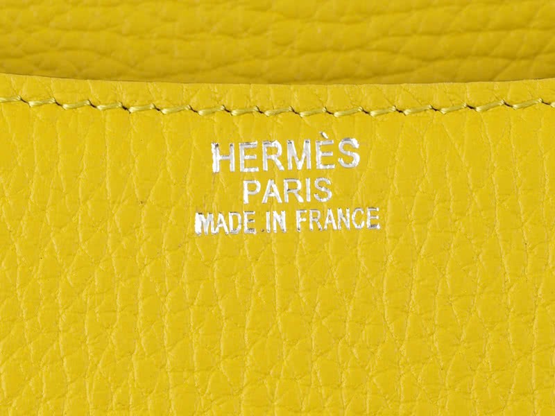 Hermes Constance 23 Single Shoulder Bag Togo Leather Yellow 8