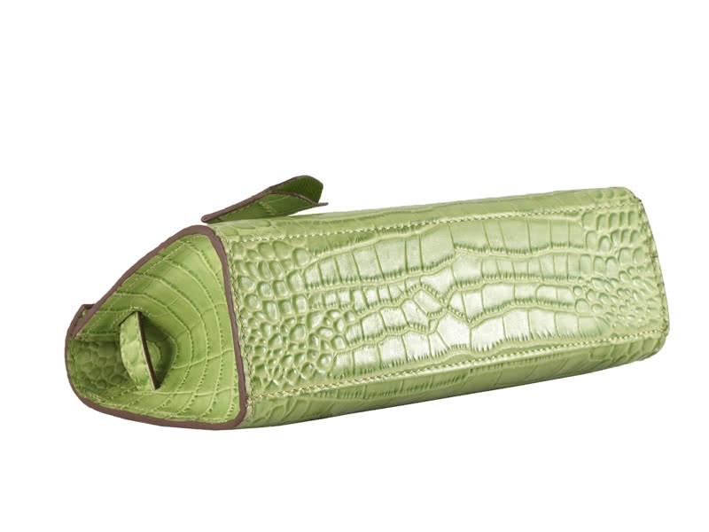 Hermes Matte Kelly Pochette Crocodile Green 5