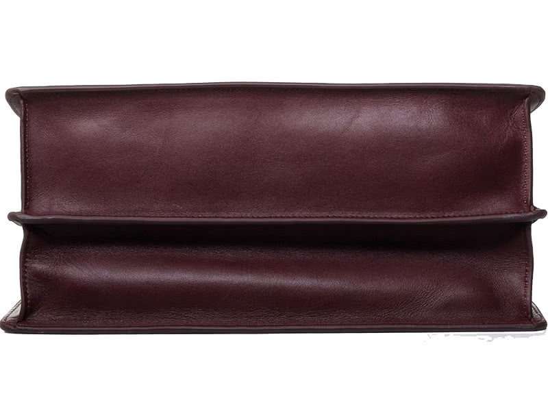 Celine Calf Leather Shoulder Bag Wine 5