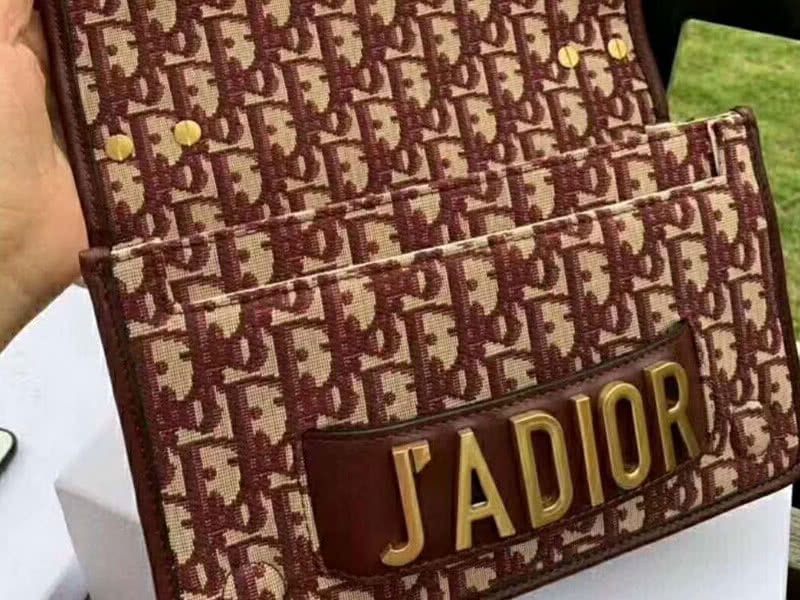 Dior J'Adior Flap Canvas Gold Hardware Burgundy d10050301 3