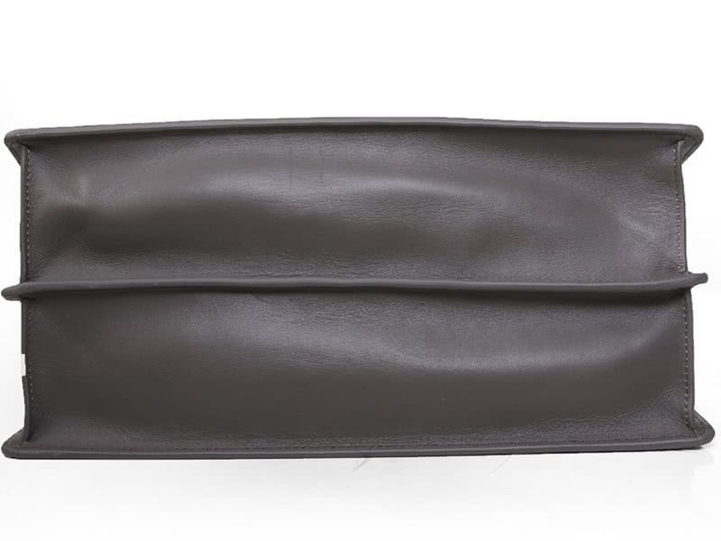 Celine Calf Leather Shoulder Bag Grey 5