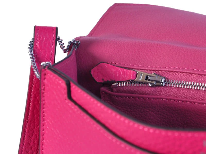Hermes Pilot Envelope Clutch Hot Pink With Silver Hardware 11