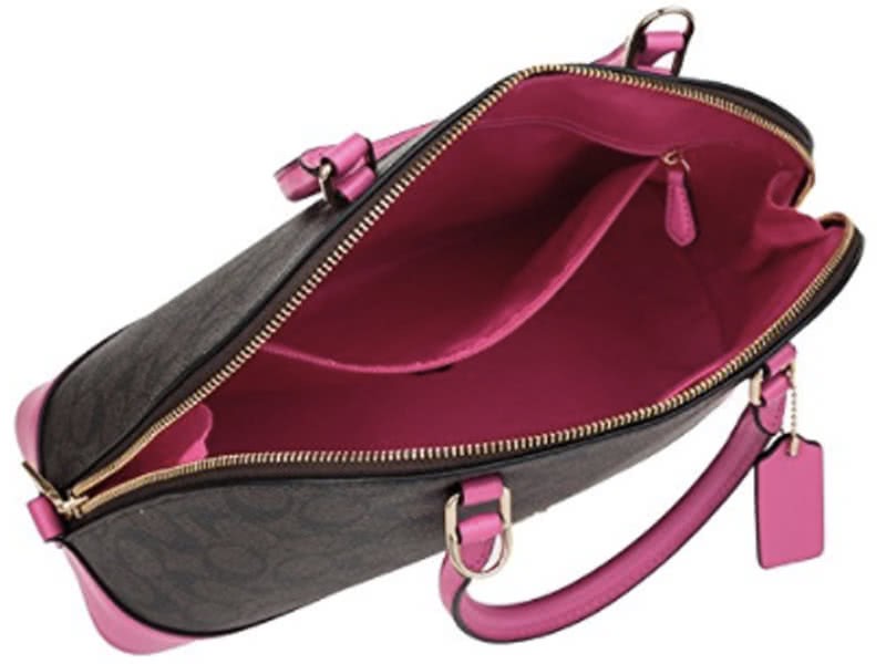 Coach Signature Sierra Satchel Crossbody Bag Hot Pink Choco 6