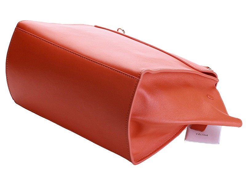 Celine Trapeze Shoulder Bag Calfskin Orange 4