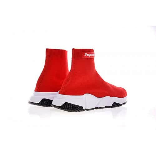Mens Balenciaga Speed Trainers Red White Black Sneakers Sale 2