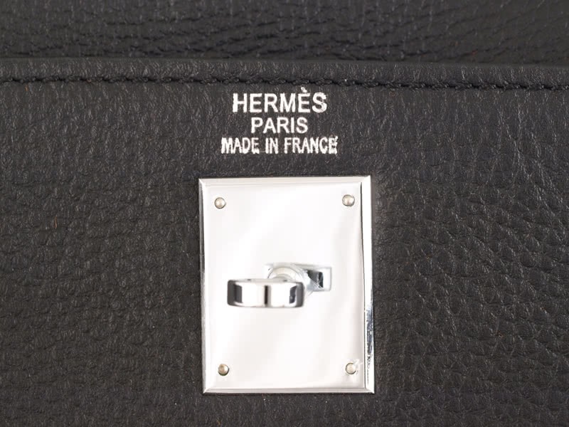 Hermes Kelly 32cm Togo Leather Clemence Black 9