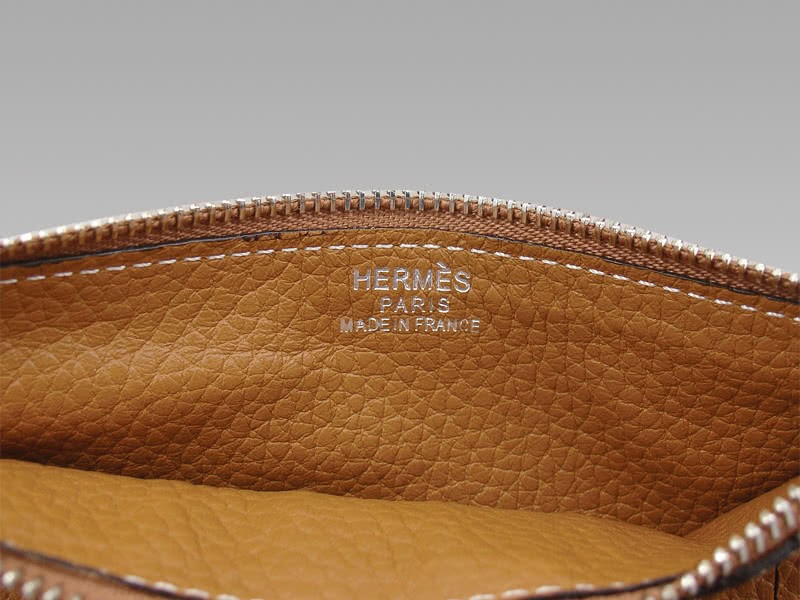 Hermes Dogon Togo Leather Wallet Purse Tan 11