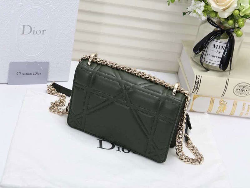 Dior Small Diorama Lambskin Bag Green d05262 3