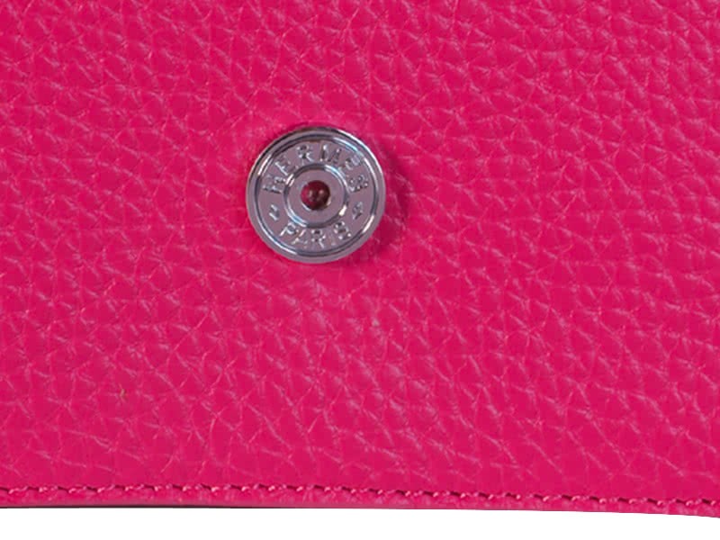 Hermes Pilot Envelope Clutch Hot Pink With Silver Hardware 9