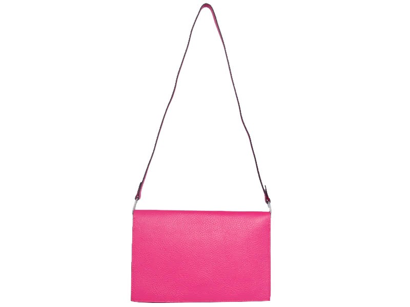 Hermes Pilot Envelope Clutch Hot Pink With Silver Hardware 3