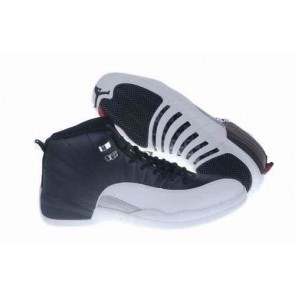 Air Jordan 12 Black White Super Size Men