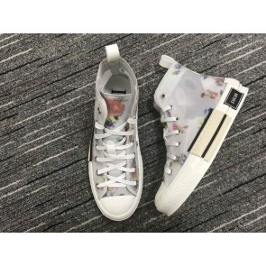 Christian Dior Sneakers 3013  Upper White Cotton Blooming Patterns  Men