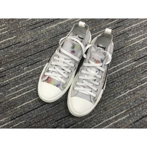Christian Dior Sneakers 3014  White Cotton Blooming Patterns  Men