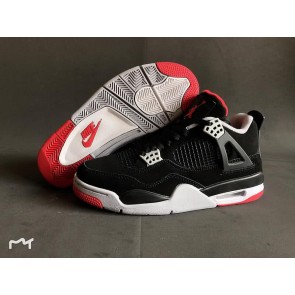 Air Jordan 4 Shoes Black And White Men