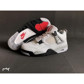 Air Jordan 4 Shoes Black And White Men