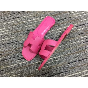 Hermes Slippers Leather Pink Women